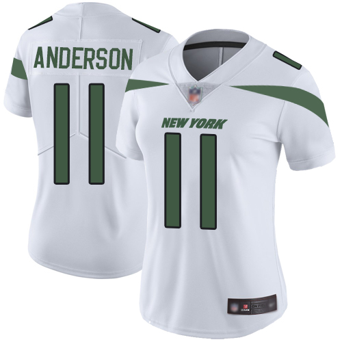 New York Jets Limited White Women Robby Anderson Road Jersey NFL Football #11 Vapor Untouchable